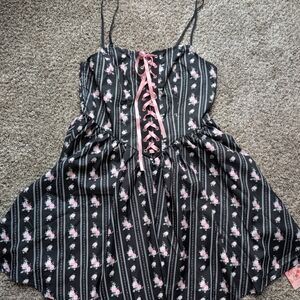 SHEIN Gray Floral Patterned Dress